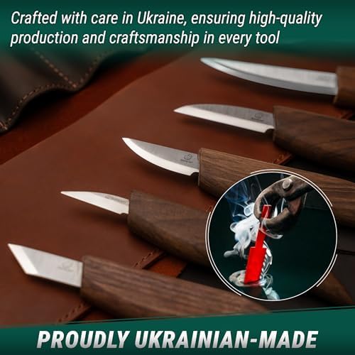 BeaverCraft Deluxe Wood Carving Kit S18X - Wood Carving Knife Set - Spoon Carving Tools Set - Whittling Knives - Woodworking Wood Carving Tools Large Whittling Kit S18X - Image 5