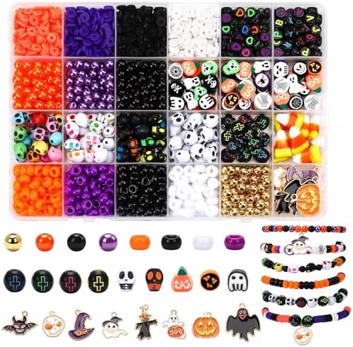 UPINS 2100Pcs Halloween Bracelet Making Kit Beads for Jewelry Making by UPINS