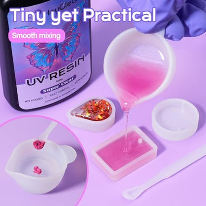 HeyClear 100g UV Resin kit with Molds, Tools for Beginners Jewelry Making - Image 2