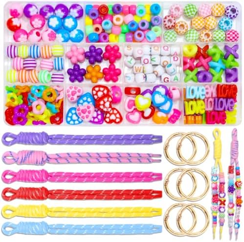 232PCS Beaded Keychain Making Kit Colorful Bag Charm Kit for DIY Craft by Unknown