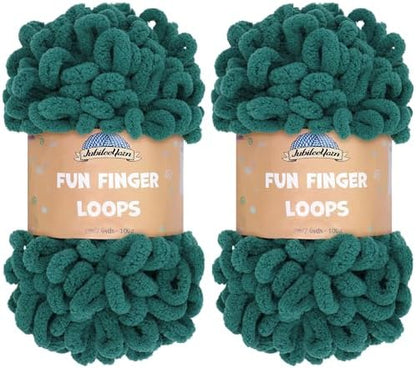 JubileeYarn Fun Finger Loops Yarn - Jade - 2 Skeins by BambooMN