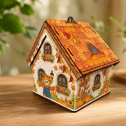 FRANDEK DIY Wooden House Diamond Art Kit for Adults (Autumn Harvest) - Image 4