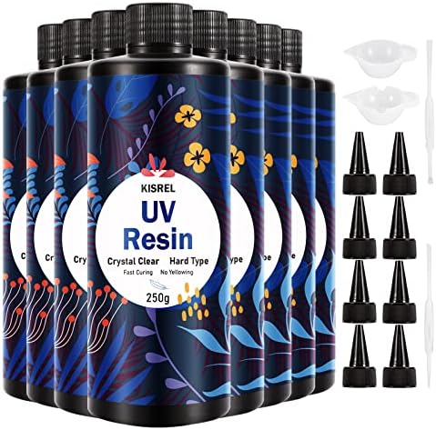 KISREL UV Resin 2000g, Upgraded Hard Crystal Clear UV Epoxy Resin by KISREL