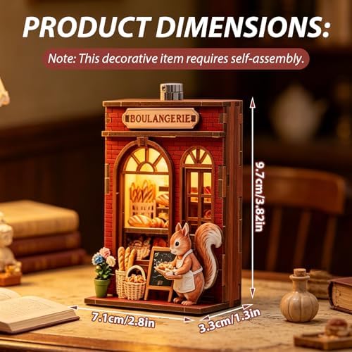 Book Nook Kit DIY Miniature House 3D Wooden Puzzle Bookshelf Decor - Image 5