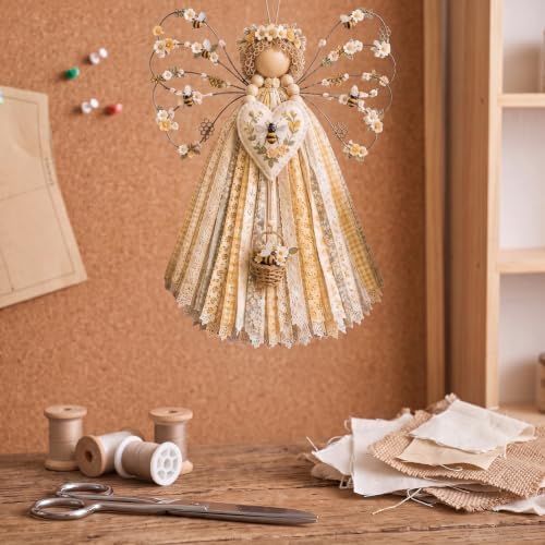 Fabric Angel Wall Hanging Kit, DIY Macrame Craft for Adults Beginners - Image 5