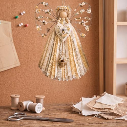 Fabric Angel Wall Hanging Kit, DIY Macrame Craft for Adults Beginners - Image 5