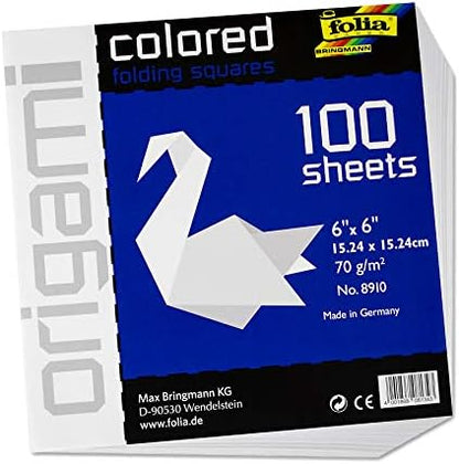 Speedball Art Products Company 8910 Folia Origami Origami Paper, 6" x 6", White - Image 2