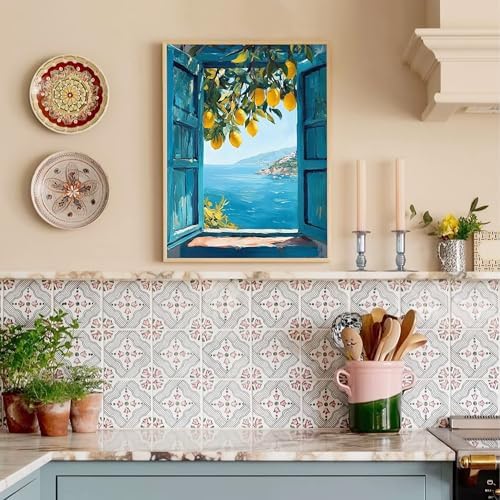 Ausanrl Lemon Framed Paint by Numbers Kit for Adults Wooden Easel 12x16inch - Image 3
