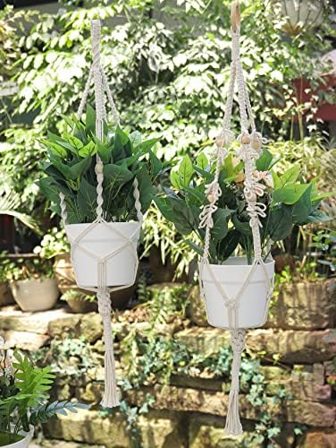 3 in 1 Macrame Kit for Beginners, 3mm x 220yards Cotton Macrame Cord, 3 DIY Macrame Plant Hanger Kits for Adults with Instructions Macrame Supplies Best for Macrame Plant Hanger Kit - Image 5