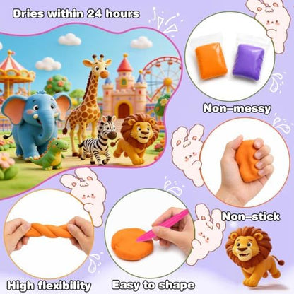 EDIFON Air Dry Clay, 96 Colors Foam Magic Modeling Clay for Kids DIY Crafts - Image 3