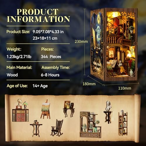SUNNINO Book Nook Kit - DIY Miniature House Kit for Adults - Image 6