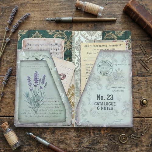 Floral Apothecary Whispers Junk Journal Folio Kit, Vintage Scrapbook DIY Handcraft Supplies, Creative Mini Folder & Booklet Making Set for Handmade Art Projects - Image 6
