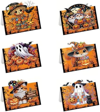 6PCS Halloween Easel Diamond Art Greeting Cards Kit - Image 2