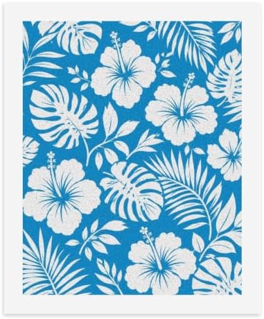 Bozfoxa Paint by Numbers Kit for Adults Beginner Blue Tropical Floral - Image 2