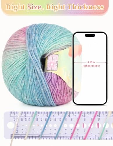Coopay Yarn for Crocheting & Knitting, Gradient Cake Yarns (Glittering) - Image 2