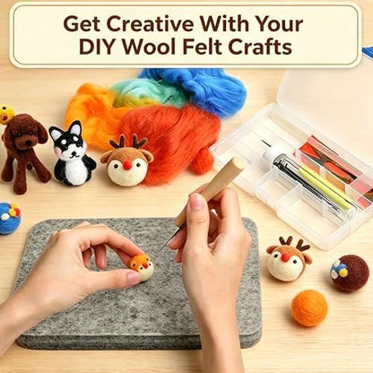 Wool Needle Felting Pad, Felting Mat, Wool Art Block Supplies, 6x6x1 inch - Image 4