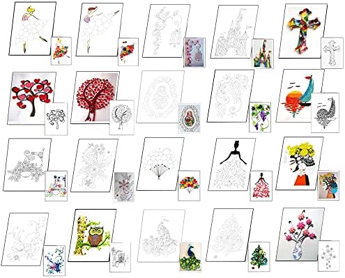 Woohome 48 PCS Paper Quilling Kit, Paper Quilling Making Drawing Design, Strips Quilling Paper and Papers Quilling Tools for Quilling Art Paper DIY Drawing Handcraft Handmade, Home Decoration - Image 4