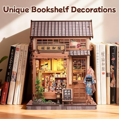 Fsolis Japanese Book Nook Kit Miniature Store, Sakura O Kimono Shop - Image 3