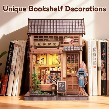Fsolis Japanese Book Nook Kit Miniature Store, Sakura O Kimono Shop - Image 3