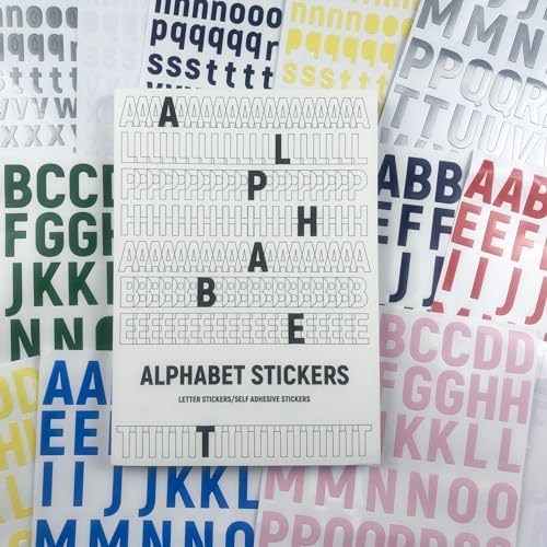 PRSTINCOL 3456 Pcs 36 Sheets Colorful Alphabet Stickers Pad, 9 Colors Self Adhesive Letter Number Stickers Vinyl Waterproof Decals for Mailbox Gift Decoration Door Classroom Decor DIY Crafts - Image 6