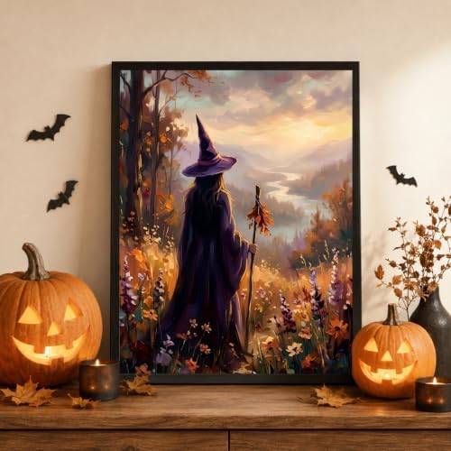Mandun Halloween Witch Paint by Numbers Kit for Adults, 16x20 inch - Image 2