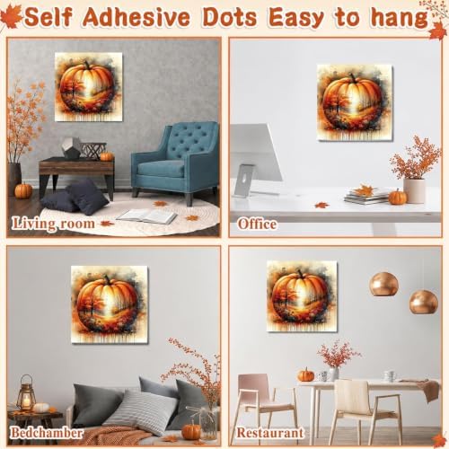 Fall Paint by Numbers Kit for Adults,Pumpkin Paint by Number With Frame - Image 6