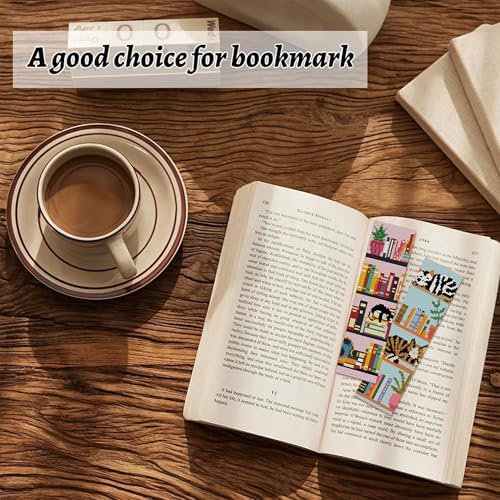 NEGEKFKX 6 Pcs Black Cat Cross Stitch Bookmark Kit for Adult Beginners - Image 3