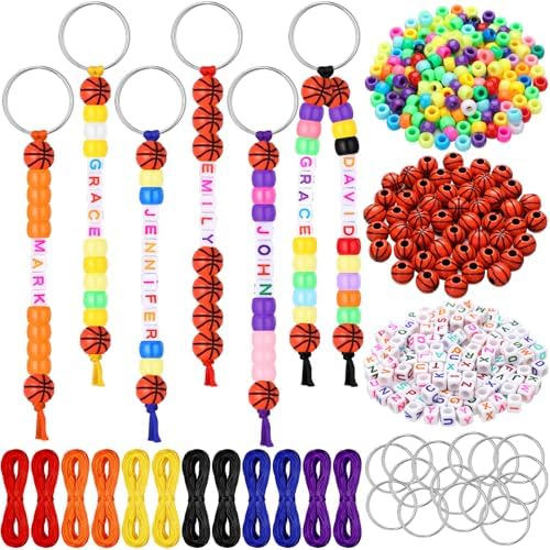 Landical 564 Pcs Baseball Keychain Making Kit DIY Name Bead Craft Vivid by Landical