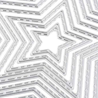 8 Stars Metal Cutting Dies Pentagram Frame Dies for Card Making Handmade Scrapbook Album Paper Embossing Tool - Image 6