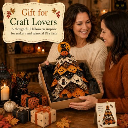 2026 New Christmas & Halloween DIY Quilted Fabric Tree Kit, 3D Layered Sewing Craft Set for Beginners, Christmas Tree Quilt Kit, Handmade Tabletop Holiday Decor, Gift for Craft Lover - Image 7