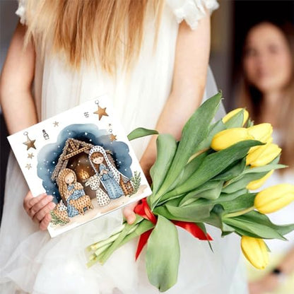 LSQFS 6Pcs Diamond Painting Greeting Cards Kits for Adults,5.9X 11.81in - Image 3