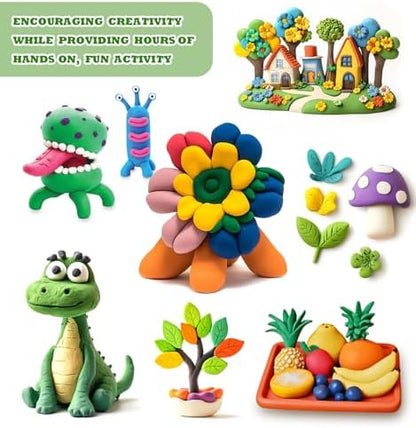 Air Dry Clay for Kids, 60 Colors Air Dry Modeling Clay, Molding Clay for Sculpting,Non-Sticky Soft, Sculpting Tools Guide, Arts Crafts for Kids Ages 8-12 - Image 5