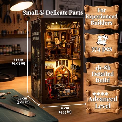 DIY Book Nook Kits for Adults, Vintage Car Repair Shop - Image 3