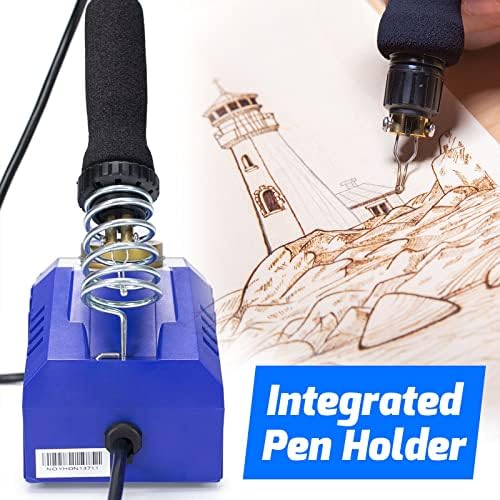 WEP 939D-V Wood Burning Kit 250-750℃/482-1382℉Adjustable Wood Burning Tool with Detachable Pen, 20 Wood burner Tips, WoodBurning Pen Holder Suitable for Pyrography, Leather Burning Kit - Image 6