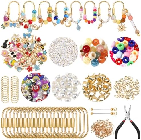 Sureio 594 Pcs Gold Brass Carabiner DIY Kit 20 Set Carabiner Bag Making by Sureio