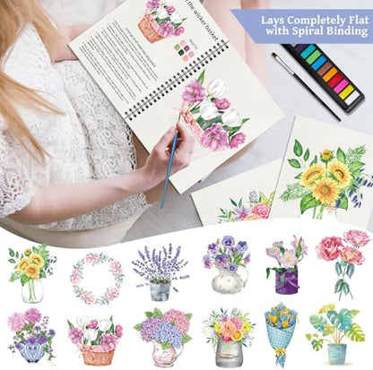 Kalysky Watercolor Workbook for Beginners with Paints Set for Adults - Image 6