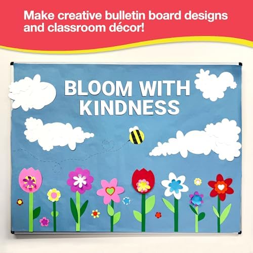 Flower Cutouts, Tulip Daisy Daffodil, 280 Piece, Paper Flowers for Crafts - Image 3
