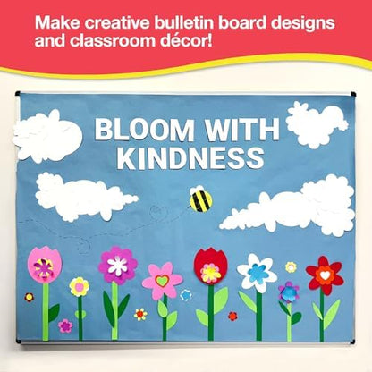 Flower Cutouts, Tulip Daisy Daffodil, 280 Piece, Paper Flowers for Crafts - Image 3