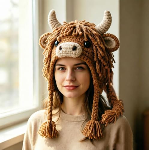 smtsmt Fantasy Hood Hat DIY Crochet Kit Series (Cow) - Image 4
