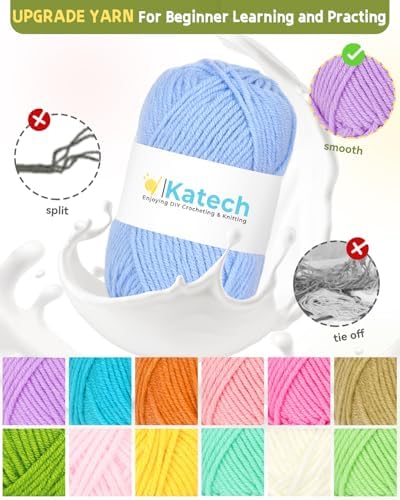 Katech Crochet Kit for Beginners-Crochet Kit for Adults w/Video Tuturials - Image 6