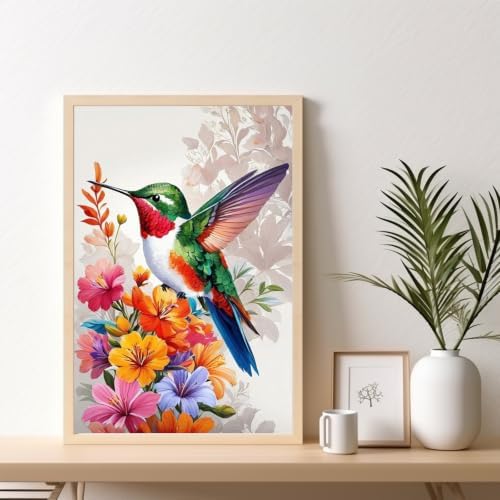 Hummingbird Framed Paint by Numbers Kit for Adults Beginner 8x12 inch - Image 2