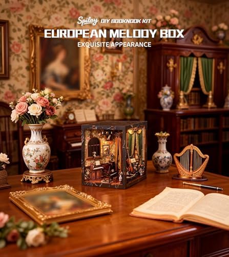 Spilay Book Nook Kit for Adults, Vintage DIY Miniature House Kit - Image 3