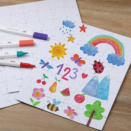 Mr. Pen- Blank Puzzle, 72 Pack, 48 Pieces/Pack, 8.5" x 11", White - Image 6