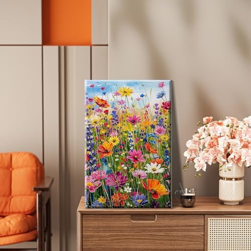 HeeBenor Framed Paint by Numbers Kit for Adults, Flowers, 8x12 Inch - Image 6