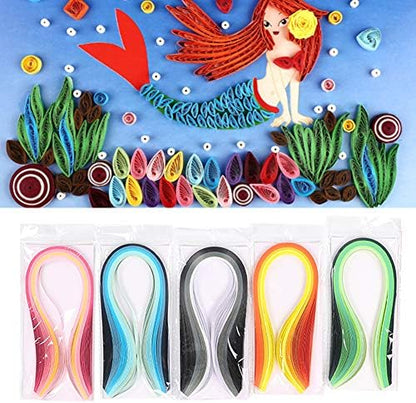 Adfaga Premium Quilling Tool Kit 15PCS Complete Paper Quilling Supplies Set with Template Board Pen Needles for DIY Craft Projects Adults Beginners - Image 4