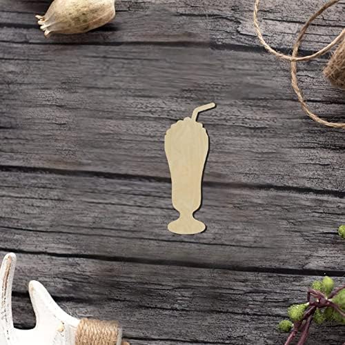 Milk Shake Wood Craft,Unfinished Wooden Cutout Art,DIY Wood Sign, Inspirational Farmhouse Wall Plaque,Rustic Home Decor for Home Restroom Bathroom Toilet Kitchen - Image 3