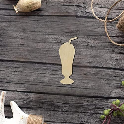 Milk Shake Wood Craft,Unfinished Wooden Cutout Art,DIY Wood Sign, Inspirational Farmhouse Wall Plaque,Rustic Home Decor for Home Restroom Bathroom Toilet Kitchen - Image 3