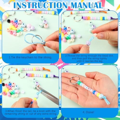Landical 564 Pcs Soccer Keychain Making Kit DIY Soccer Party Favor Craft - Image 2