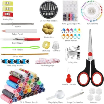 LUPOGRIGIO Sewing Machine Kit for Hand Held Sewing Machine, 183PCS Needle and Thread Kit with Basic Sewing Supplies and Accessories for Travel Small Fixes, Emergency Repairs, Beginners - Image 2