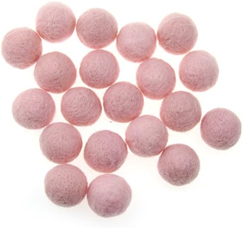 Zasy 30mm Needle Wool Felt Balls Foam Filled Wool Felt Pom Pom Home Decor DIY (Pink) - Image 3